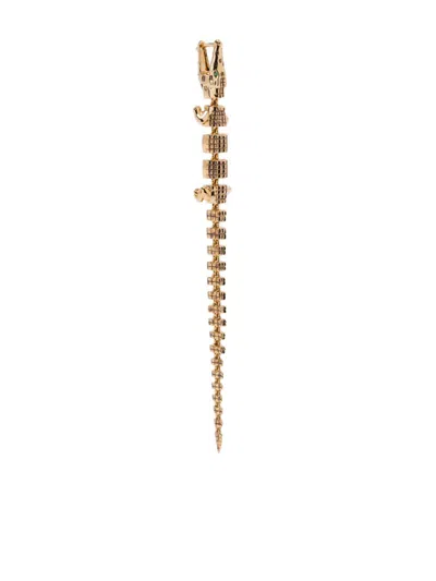 BIBI VAN DER VELDEN 18K YELLOW GOLD ALLIGATOR VERTEBRAE BITE SINGLE EARRING