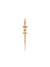 Bibi Van Der Velden 18kt Yellow Gold Alligator Vertebrae Bite Tsavorite Single Earring In Gold