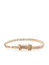 Bibi Van Der Velden 18kt Yellow Gold Alligator Wrap Tsavorite Bracelet In Gold