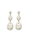 Bibi Van Der Velden 18k Yellow Gold Blue Mammoth Sapphire Egg Earrings In Pattern