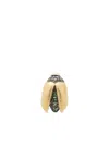Bibi Van Der Velden 18k Yellow Gold Mini Scarab Diamond And Tsavorite Earrings In Gold