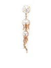 BIBI VAN DER VELDEN 18KT WHITE AND ROSE GOLD JELLYFISH PEARL AND DIAMOND EARRING