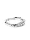 Bibi Van Der Velden 18kt White Gold Inhale Diamond Stackable Ring In Silver