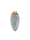 Bibi Van Der Velden 18kt Yellow Gold Multi-stone Mini Scarab Stud Earring In Gold