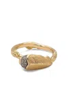 Bibi Van Der Velden 18kt Yellow Gold Scarab Stackable Ring In Gold