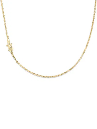Bibi Van Der Velden Alligator Chain Necklace In Metallic