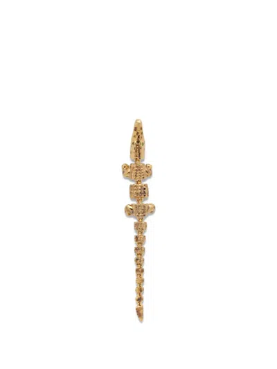 Bibi Van Der Velden Alligator Vertebrae Bite Earring In Neutral
