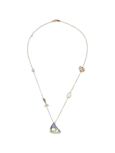 Bibi Van Der Velden Fin Component Necklace In Purple