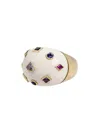 Bibi Van Der Velden Large Mammoth Pop Art Ring In Metallic