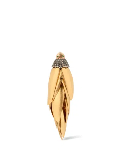 Bibi Van Der Velden Scarab Earring In Neutral
