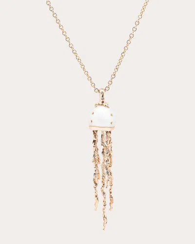 Bibi Van Der Velden Women's Akoya Pearl & Diamond Jellyfish Pendant Necklace In Gold