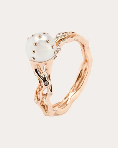 Bibi Van Der Velden Women's Akoya Pearl & Diamond Jellyfish Ring In Gold