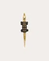 Bibi Van Der Velden Women's Alligator Bite Large 18k Gold Studded Ebony Diamond Single Earring In Gold