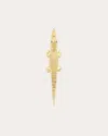Bibi Van Der Velden Women's Alligator Bite 18k Gold Tsavorite Single Earring In Gold