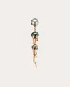 Bibi Van Der Velden 18kt Jellyfish Weiss- Und Rotgoldohrring Mit Perle Und Diamanten In Pink