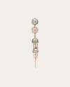 Bibi Van Der Velden Women's Jellyfish 18k Gold Tahitian Pearl Quartz And Diamond Single Earring In Pink