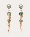 Bibi Van Der Velden Women's Jellyfish 18k Gold Tahitian Pearl Diamond Single Earring