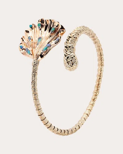 Bibi Van Der Velden Women's Opal & Diamond Meandering Siren Tail Bangle In Pink