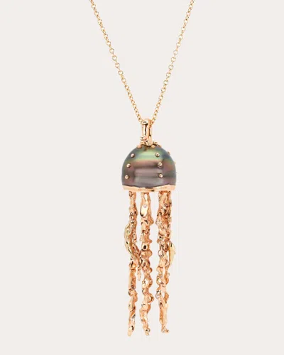 Bibi Van Der Velden Women's Tahitian Pearl & Diamond Jellyfish Large Pendant Necklace In Pink
