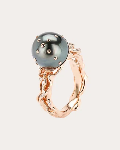 Bibi Van Der Velden Women's Tahitian Pearl & Diamond Jellyfish Ring In Gold