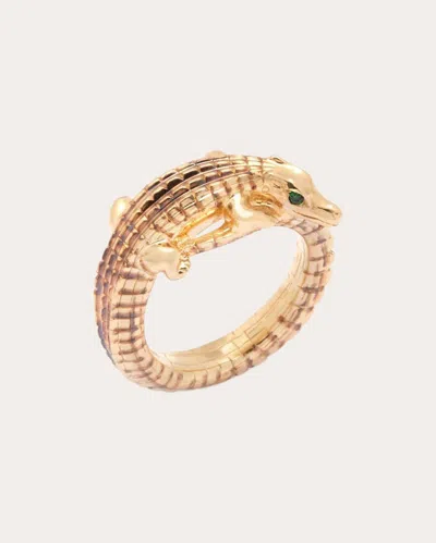 Bibi Van Der Velden Women's Tsavorite & 18k Gold Alligator Pinky Ring