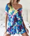 Bibi Waffle Tie Dye Shorts In Multi