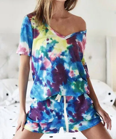 Bibi Waffle Tie Dye Shorts In Multi