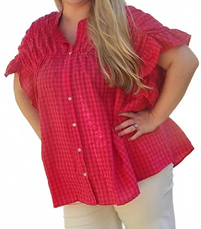 Bibi Women's Hillary Top Blouse In Red