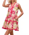 Bibi Women's Rosie V Neck Dress In Multi In Multi