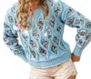 Bibi Women's The Sandra Sweater In Blue In Blue