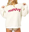 Bibi Women's The Winter Wonderland Sweater In Ivory/red In Brown