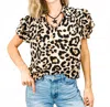 Bibi Women's Wanda Top In Leopard In Multi