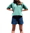 Bibico Lisa Boxy Knitted Top In Soft Green