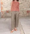 Bibico Margate Relaxed Trousers In Olive Twill