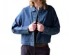 Bibico Maya Relaxed Jacket In Heavy Denim In Blue