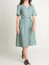 Bibico Valeria Tied Dress In Seagreen In Multi