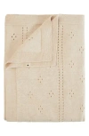 Bibs Organic Cotton Pointelle Blanket In Ivory