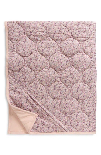 Bibs X Liberty London Floral Print Quilted Blanket In Eloise Blush