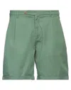 Bicolore® Bicolore Man Shorts & Bermuda Shorts Green Size 32 Cotton, Elastane