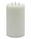Bidkhome 3-wick Large Flameless Candle In White