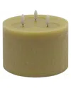 Bidkhome 3-wick Small Flameless Candle In Beige
