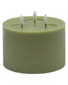 Bidkhome 3-wick Small Flameless Candle In Green
