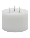 Bidkhome 3-wick Small Flameless Candle In White
