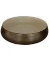 Bidkhome Aged Round Tray In White