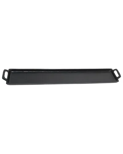 Bidkhome Black Aluminum Tray With Handles 5x30 Black