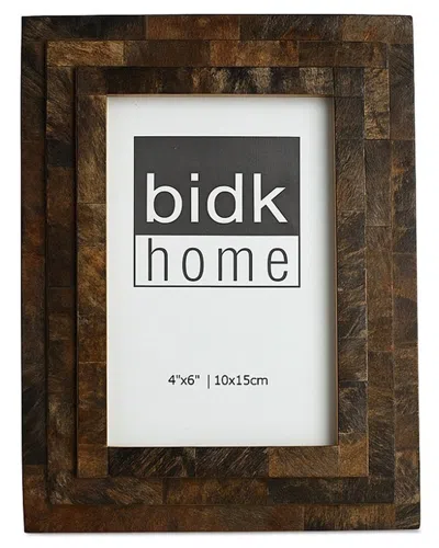 Bidkhome Black Horn Step Design Picture Frame 4x6 In Brown
