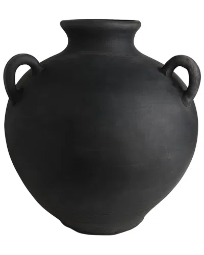 Bidkhome Black Terracotta Vase
