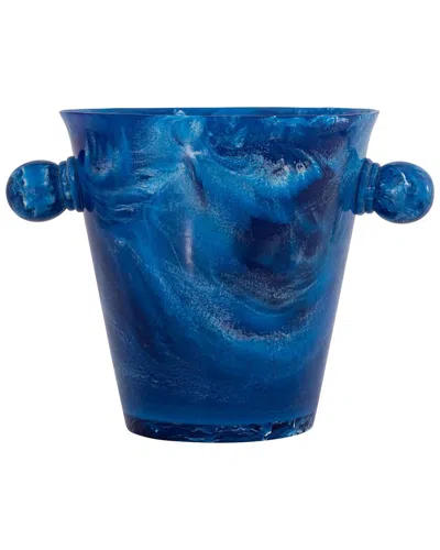 Bidkhome Blue Resin Ice Bucket With Handles