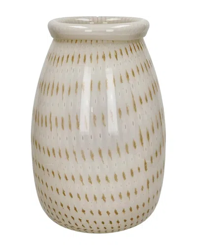 Bidkhome Camou Glass Vase 9.3in In Brown