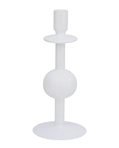 Bidkhome Candle Holder Recycled Glass Bulb In White